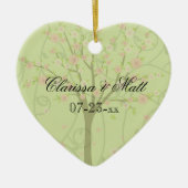 Cherry Blossom Tree Custom Heart Keepomwille Ornam Keramisch Ornament (Voorkant)