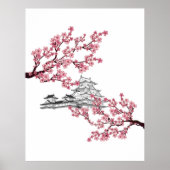 Cherry Blossom Tree Design - Japanse Sakura tree Poster (Voorkant)