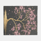 Cherry Blossom Tree Fleece Deken (Voorkant (Horizontaal))