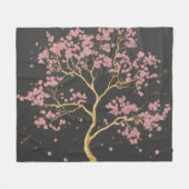 Cherry Blossom Tree Fleece Deken (Voorkant (Horizontaal))