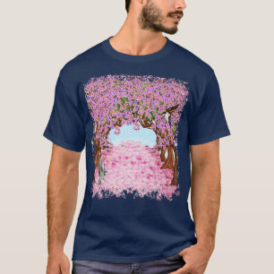 Cherry Blossom Tree Japans Sakura Hummingbird W T-shirt
