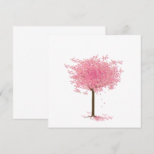 Cherry blossom tree note card bedankkaart (Voorkant / Achterkant)