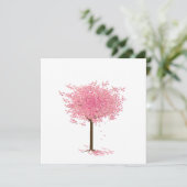 Cherry blossom tree note card bedankkaart (Staand voorkant)