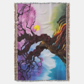 Cherry Blossom Tree of life Deken (Voorkant Verticaal)