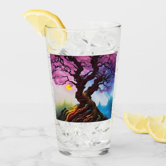 Cherry Blossom Tree of life Glas (Voorkant ijs)