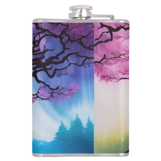 Cherry Blossom Tree of life Heupfles (Achterkant)