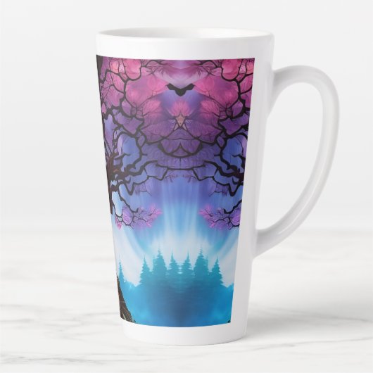 Cherry Blossom Tree of life Latte Mok (Rechts)