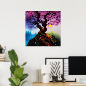 Cherry Blossom Tree of life Poster (Thuiskantoor)