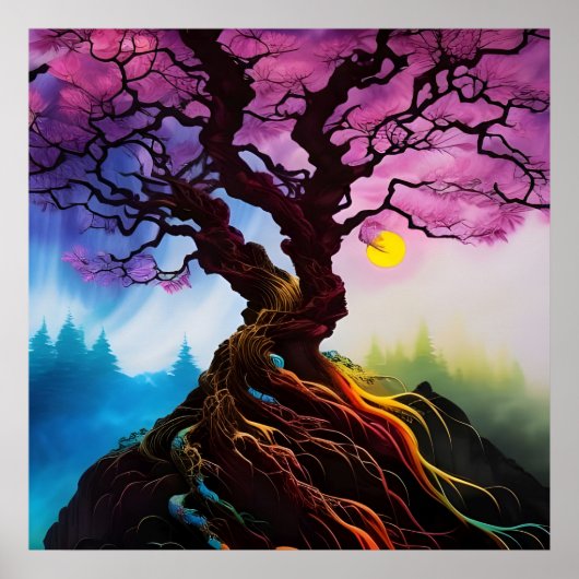 Cherry Blossom Tree of life Poster (Voorkant)