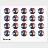 Cherry Blossom Tree of life Ronde Sticker (Vel)