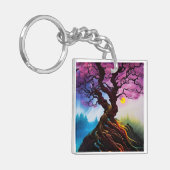 Cherry Blossom Tree of life Sleutelhanger (Voorkant Links)