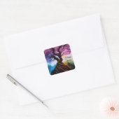 Cherry Blossom Tree of life Vierkante Sticker (Envelop)