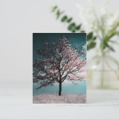 Cherry Blossom Tree Painting - Dusk Briefkaart (Staand voorkant)