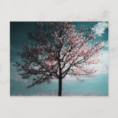 Cherry Blossom Tree Painting - Dusk Briefkaart (Voorkant)