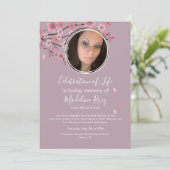 Cherry Blossom Tree Petals viering van het leven Kaart (Staand voorkant)