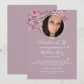 Cherry Blossom Tree Petals viering van het leven Kaart (Voorkant / Achterkant)