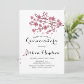 Cherry Blossom Tree Quinceañera Sweet 16 Kaart (Staand voorkant)