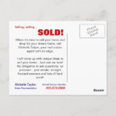 Cherry Blossom Tree Real Estate House Briefkaart (Achterkant)