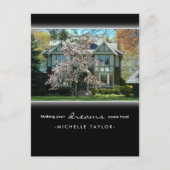 Cherry Blossom Tree Real Estate House Briefkaart (Voorkant)