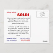 Cherry Blossom Tree Real Estate House Briefkaart 2 (Achterkant)