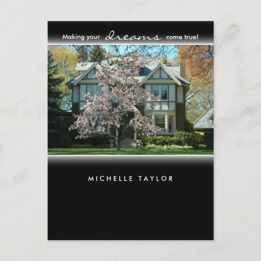 Cherry Blossom Tree Real Estate House Briefkaart 2 (Voorkant)