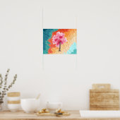 Cherry Blossom Tree Roze Waterverf Poster (Keuken)