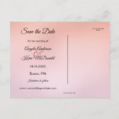 Cherry Blossom Tree Save the Date Briefkaart (Achterkant)