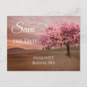 Cherry Blossom Tree Save the Date Briefkaart (Voorkant)