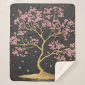 Cherry Blossom Tree Sherpa Deken (Voorkant)