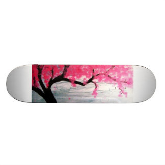 Cherry blossom tree skateboard