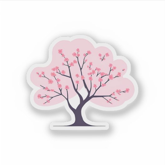 Cherry Blossom Tree Sticker (Voorkant)
