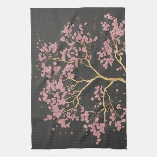 Cherry Blossom Tree Theedoek (Verticaal)