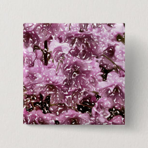 CHERRY BLOSSOM TREE VIERKANTE BUTTON 5,1 CM