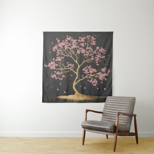 Cherry Blossom Tree Wandkleed (In situ)