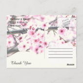  Cherry Blossom Trees op Elegant White Briefkaart (Achterkant)