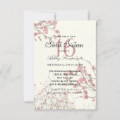  Cherry Blossom Trees op Elegant White Kaart (Voorkant)