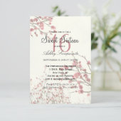 Cherry Blossom Trees op Elegant White Kaart (Staand voorkant)