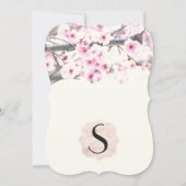 Cherry Blossom Trees op Elegant White Kaart (Achterkant)