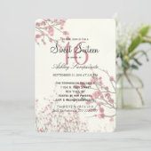Cherry Blossom Trees op Elegant White Kaart (Staand voorkant)