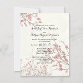 Cherry Blossom Trees op Elegant White Kaart (Voorkant)