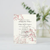  Cherry Blossom Trees op Elegant White Kaart (Staand voorkant)