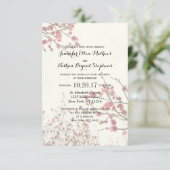 Cherry Blossom Trees op Elegant White Kaart (Staand voorkant)