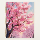 Cherry Blossom Trees Pink Floral Painting Planner (Voorkant)