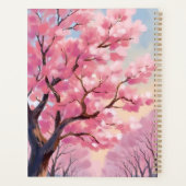 Cherry Blossom Trees Pink Floral Painting Planner (Achterkant)