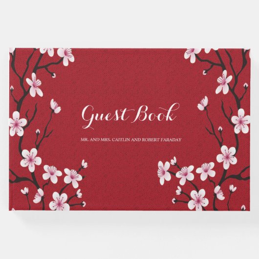 Cherry Blossom Trouwgast Gastenboek (Voorkant)