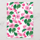 Cherry Blossom Trouwnamen Tafel Zittingkaart (Achterkant)