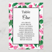 Cherry Blossom Trouwnamen Tafel Zittingkaart (Voorkant)