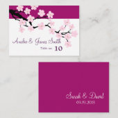 Cherry Blossom | Trouwplaatskaarten Plaatskaartje (Voorkant / Achterkant)