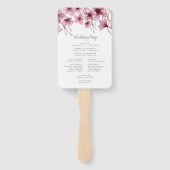 Cherry Blossom Trouwprogramma Handwaaier (Achterkant)