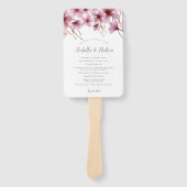 Cherry Blossom Trouwprogramma Handwaaier (Voorkant)